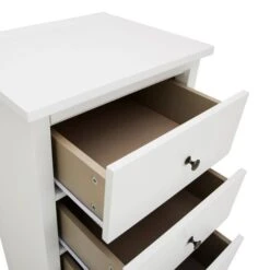 Lynton Tall Small 5 Drawer Chest, White -Online Furniture Store 1000146579 alt05