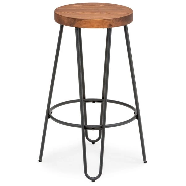 Torino Counter Height Bar Stool, Black Metal 5 Torino Counter Height Bar Stool, Black Metal - Image 3