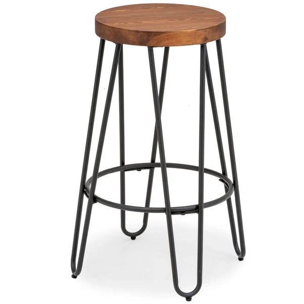 Torino Counter Height Bar Stool, Black Metal 6 Torino Counter Height Bar Stool, Black Metal - Image 4