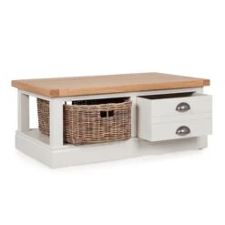 Compton Coffee Table With Baskets, Ivory -Online Furniture Store 1000162415 alt03