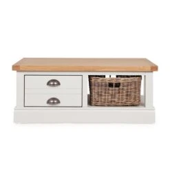 Compton Coffee Table With Baskets, Ivory -Online Furniture Store 1000162415 alt07