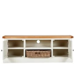 Compton Ivory Wide TV Unit With Baskets For TVs Up To 60" 11 Compton Ivory Wide TV Unit With Baskets For TVs Up To 60" -Online Furniture Store 1000162417 alt02