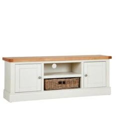 Compton Ivory Wide TV Unit With Baskets For TVs Up To 60" 13 Compton Ivory Wide TV Unit With Baskets For TVs Up To 60" -Online Furniture Store 1000162417 alt04