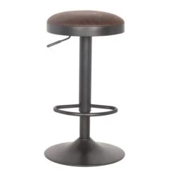 Terni Adjustable Height Swivel Bar Stool, Faux Leather -Online Furniture Store 30244454