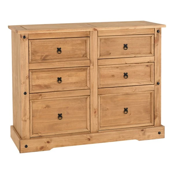 Corona 6 Drawer Chest, Pine 4 Corona 6 Drawer Chest, Pine - Image 2