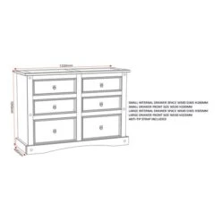 Corona 6 Drawer Chest, Pine 19 Corona 6 Drawer Chest, Pine -Online Furniture Store 30359232 alt09