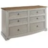 Corona Wide 6 Drawer Chest, Pine -Online Furniture Store 30412687