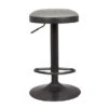 Terni Adjustable Height Swivel Bar Stool, Faux Leather