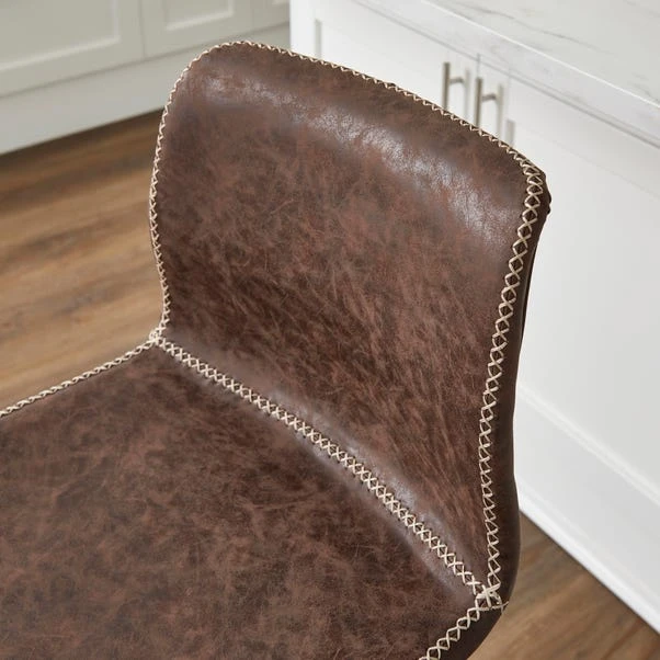 Venice Adjustable Height Swivel Bar Stool, Faux Leather 6 Venice Adjustable Height Swivel Bar Stool, Faux Leather - Image 4