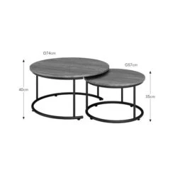 Fulton Coffee Nest Of Tables, Pine Effect -Online Furniture Store 30569979 alt09