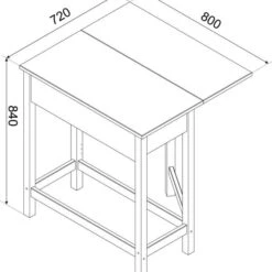 Corona 2 Seater Rectangular Drop Leaf Dining Table With 2 Chairs -Online Furniture Store 30606800 alt09