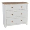 Capri 3 Drawer Chest, White & Pine -Online Furniture Store 30621946