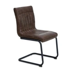 Set Of 2 Felix Cantilever Dining Chairs, Faux Leather -Online Furniture Store 30645852 alt02