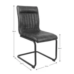 Set Of 2 Felix Cantilever Dining Chairs, Faux Leather -Online Furniture Store 30645852 alt09