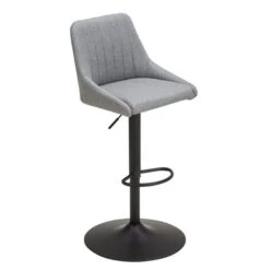 Kenton Adjustable Height Swivel Bar Stool, Fabric
