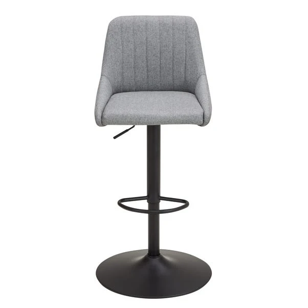 Kenton Adjustable Height Swivel Bar Stool, Fabric 4 Kenton Adjustable Height Swivel Bar Stool, Fabric - Image 2