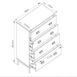 Fulton 4 Drawer Chest 17 Fulton 4 Drawer Chest -Online Furniture Store 30646787 alt09