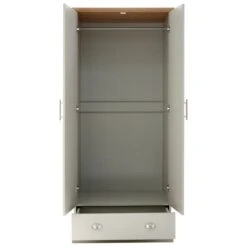 Kendal Double 1 Drawer Wardrobe, Grey 13 Kendal Double 1 Drawer Wardrobe, Grey -Online Furniture Store 30662661 alt02