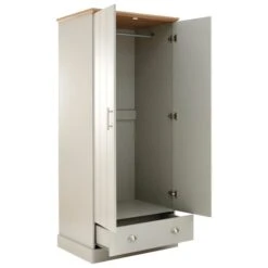 Kendal Double 1 Drawer Wardrobe, Grey 15 Kendal Double 1 Drawer Wardrobe, Grey -Online Furniture Store 30662661 alt04