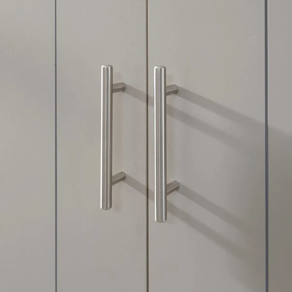 Kendal Double 1 Drawer Wardrobe, Grey 10 Kendal Double 1 Drawer Wardrobe, Grey - Image 8