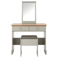Kendal 2 Drawer Dressing Table Set With Mirror, Grey 12 Kendal 2 Drawer Dressing Table Set With Mirror, Grey -Online Furniture Store 30662664 alt01