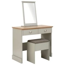 Kendal 2 Drawer Dressing Table Set With Mirror, Grey 14 Kendal 2 Drawer Dressing Table Set With Mirror, Grey -Online Furniture Store 30662664 alt03
