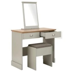 Kendal 2 Drawer Dressing Table Set With Mirror, Grey 15 Kendal 2 Drawer Dressing Table Set With Mirror, Grey -Online Furniture Store 30662664 alt04