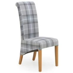 Set Of 2 Chester Dining Chairs, Woven Check Fabric 15 Set Of 2 Chester Dining Chairs, Woven Check Fabric -Online Furniture Store 30662746 alt02