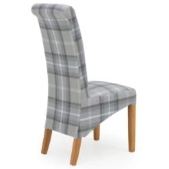 Set Of 2 Chester Dining Chairs, Woven Check Fabric 17 Set Of 2 Chester Dining Chairs, Woven Check Fabric -Online Furniture Store 30662746 alt04