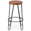 Torino Counter Height Bar Stool, Black Metal