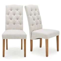 Darcy Set Of 2 Dining Chairs, Linen -Online Furniture Store 30662760 alt02