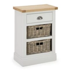 Compton Tall Side Table With Baskets, Ivory 13 Compton Tall Side Table With Baskets, Ivory -Online Furniture Store 30666561 alt03