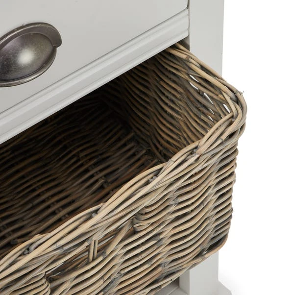 Compton Tall Side Table With Baskets, Ivory 9 Compton Tall Side Table With Baskets, Ivory - Image 7