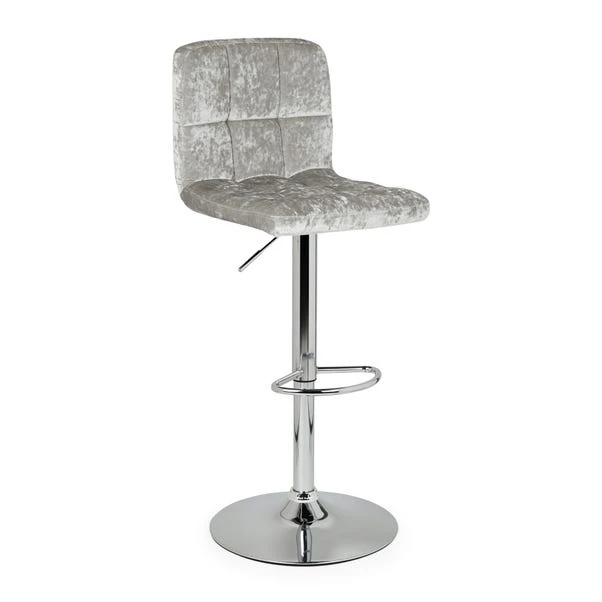Jasmine Adjustable Height Swivel Bar Stool, Velvet 3 Jasmine Adjustable Height Swivel Bar Stool, Velvet