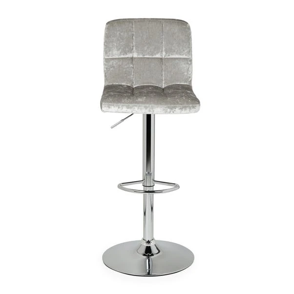 Jasmine Adjustable Height Swivel Bar Stool, Velvet 4 Jasmine Adjustable Height Swivel Bar Stool, Velvet - Image 2
