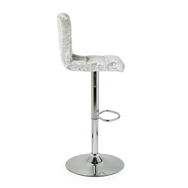 Jasmine Adjustable Height Swivel Bar Stool, Velvet 5 Jasmine Adjustable Height Swivel Bar Stool, Velvet - Image 3