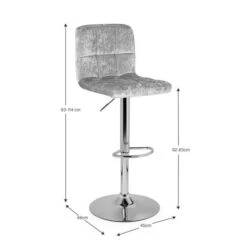 Jasmine Adjustable Height Swivel Bar Stool, Velvet 17 Jasmine Adjustable Height Swivel Bar Stool, Velvet -Online Furniture Store 30685455 alt09