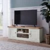 Compton Ivory Wide TV Unit With Baskets For TVs Up To 60" -Online Furniture Store 30685658