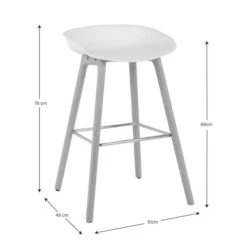 Erik Counter Height Bar Stool, White -Online Furniture Store 30711152 alt09