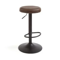 Venice Round Adjustable Height Swivel Bar Stool, Faux Leather 12 Venice Round Adjustable Height Swivel Bar Stool, Faux Leather -Online Furniture Store 30711334 alt05