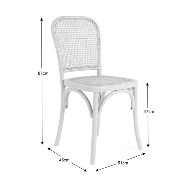 Tulle Dining Chair, Cane 8 Tulle Dining Chair, Cane - Image 6