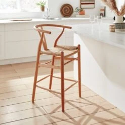 Lara Bar Stool, Beech Wood -Online Furniture Store 30720377 alt01