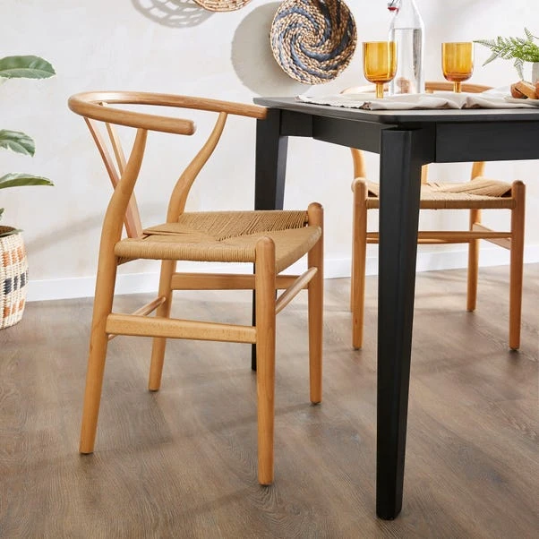 Lara Wishbone Dining Chair, Beech Wood 9 Lara Wishbone Dining Chair, Beech Wood - Image 7