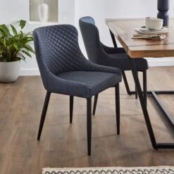 Set Of 2 Montreal Dining Chairs, Faux Leather -Online Furniture Store 30724474 alt01