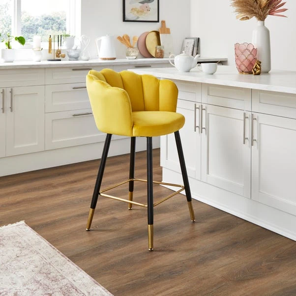 Vivian Counter Height Bar Stool, Velvet 10 Vivian Counter Height Bar Stool, Velvet - Image 8