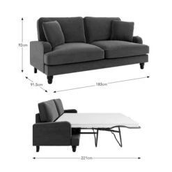 Beatrice Luna Fabric 3 Seater Double Sofa Bed -Online Furniture Store 30727356 alt09