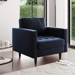 Zoe Velvet Armchair -Online Furniture Store 30727390