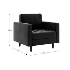 Zoe Velvet Armchair -Online Furniture Store 30727390 alt09