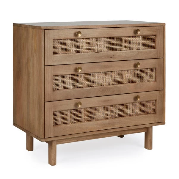 Indi 3 Drawer Chest, Mango Wood 5 Indi 3 Drawer Chest, Mango Wood - Image 3
