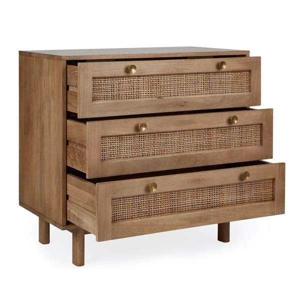 Indi 3 Drawer Chest, Mango Wood 6 Indi 3 Drawer Chest, Mango Wood - Image 4
